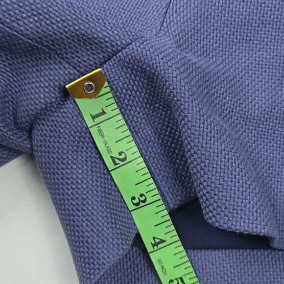 J. Crew Blue Canvas Tweed Buttons Sailor Side Zip High Rise Shorts Size 4 - Picture 8 of 12